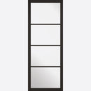 Black Primed Soho Glazed 4L Door Kit