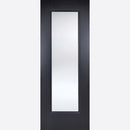 Pre-Assembled Primed Plus Black Eindhoven Glazed 1L Door Set