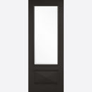 Primed Plus Black Knightsbridge Glazed 1L Door Kit