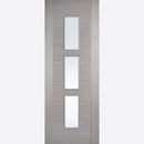 Pre-Assembled Pre-finished Light Grey Hampshire Glazed Door Set