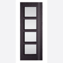 Pre-Assembled Pre-finished Ash Grey Zanzibar Glazed 4L Door Set