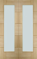 Internal door XL Joinery Oak Ravenna Clear Glazed Pair
