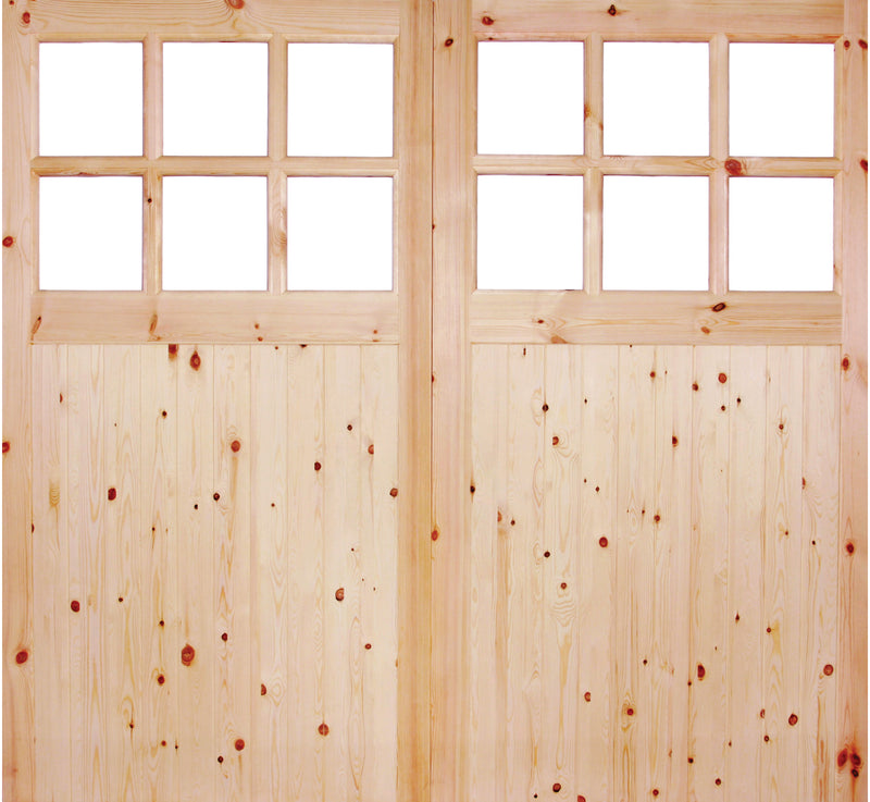 LPD Redwood Single Glazed Garage Door