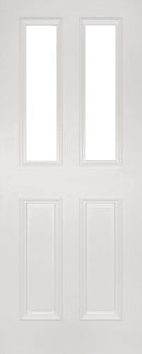 Pre-Assembled White Primed Rochester Glazed Door Set