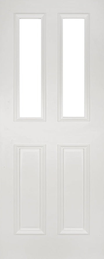 Pre-Assembled White Primed Rochester Glazed Door Set