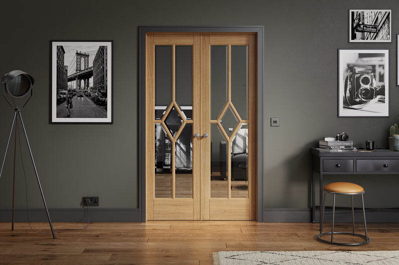 LPD Oak Reims W4 Room Divider Set