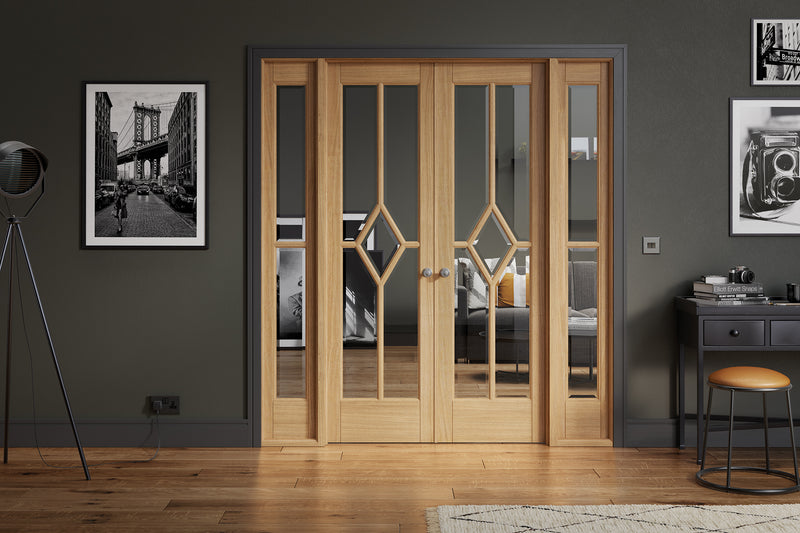 LPD Oak Reims W6 Room Divider Set Internal door