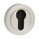 Atlantic Status Round Euro Escutcheon (Satin Chrome)