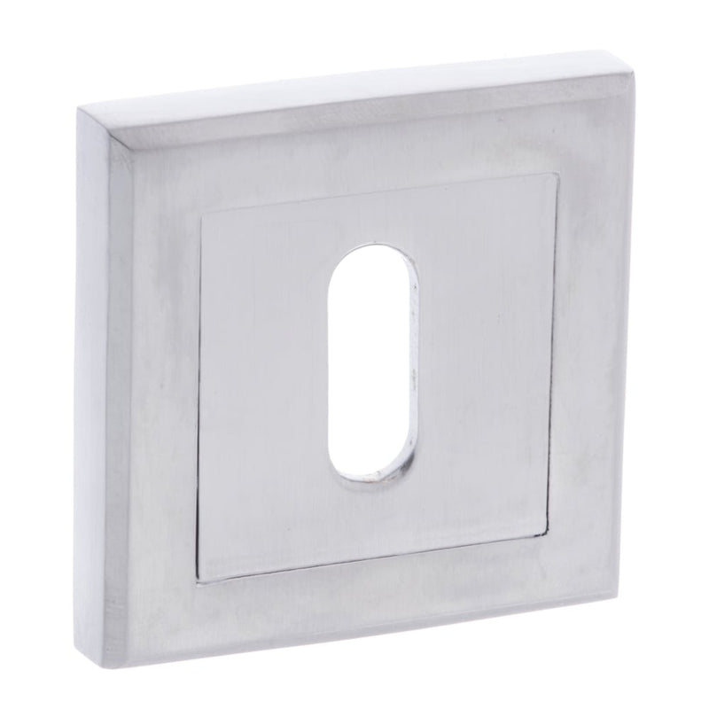 Atlantic Status Square Key Escutcheon (Satin Chrome)