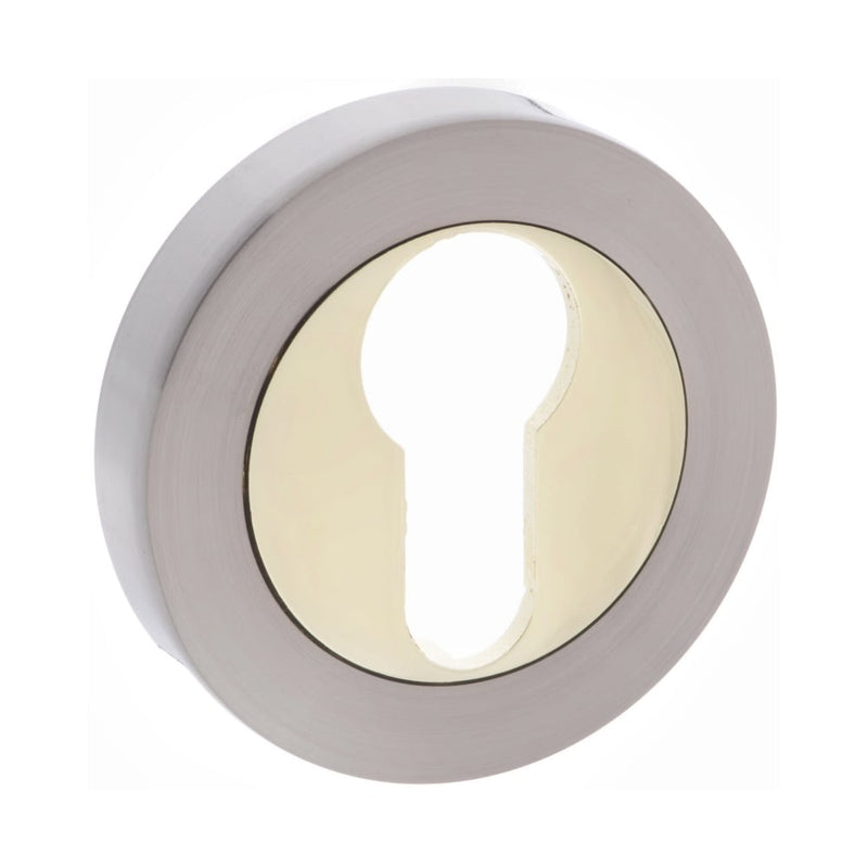 Atlantic Status Round Euro Escutcheon (Satin Nickel/Polished Brass)