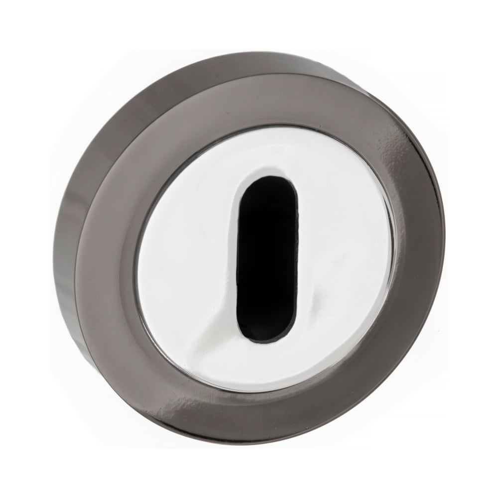 Atlantic Status Round Key Escutcheon (Black Nickel/Polished Chrome)