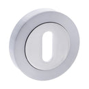 Atlantic Status Round Key Escutcheon (Satin Chrome/Polished Chrome)