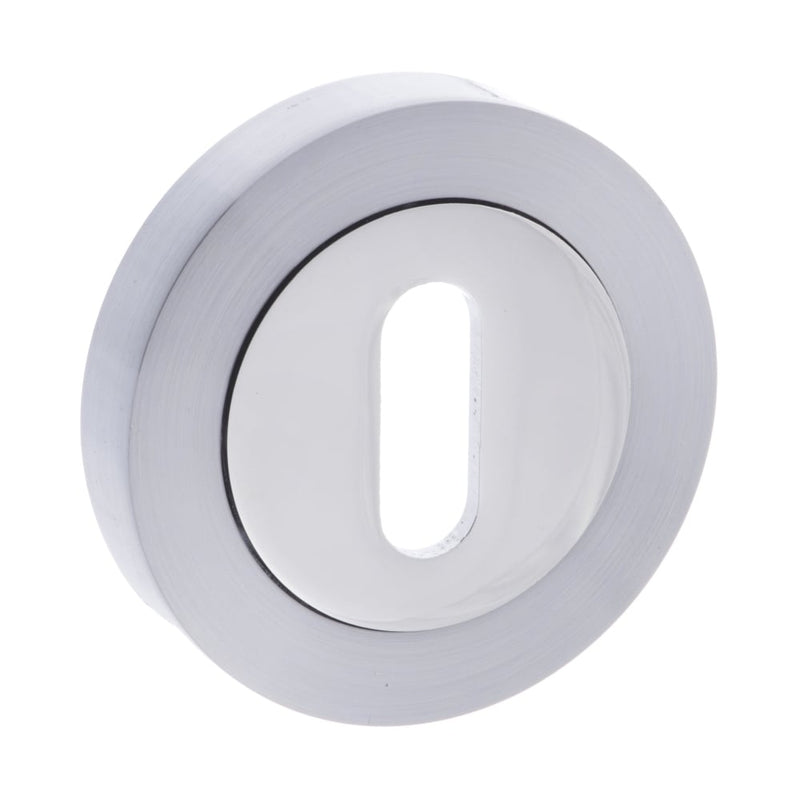 Atlantic Status Round Key Escutcheon (Satin Chrome/Polished Chrome)