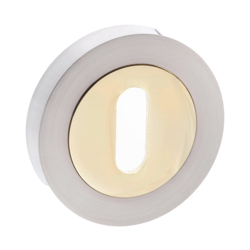 Atlantic Status Round Key Escutcheon (Satin Nickel/Polished Brass)