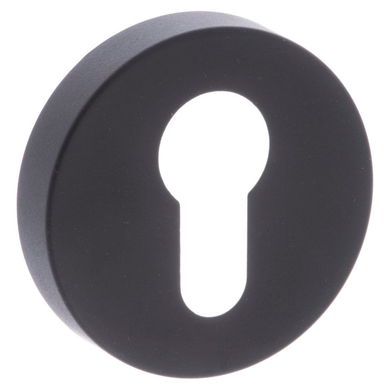 Atlantic Status Round Euro Escutcheon (Matt Black)