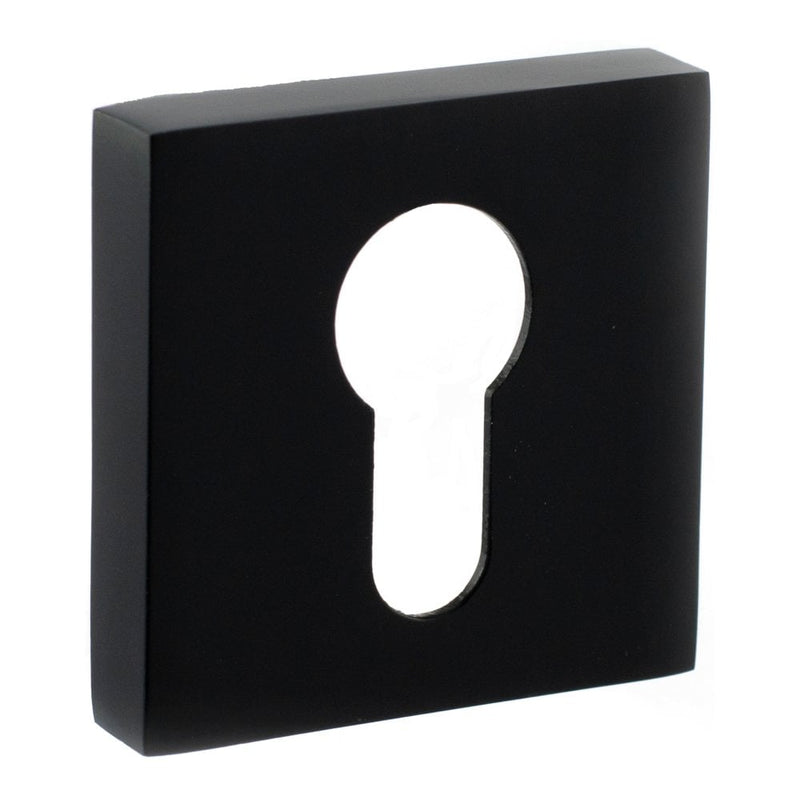 Atlantic Status Square Euro Escutcheon (Matt Black)