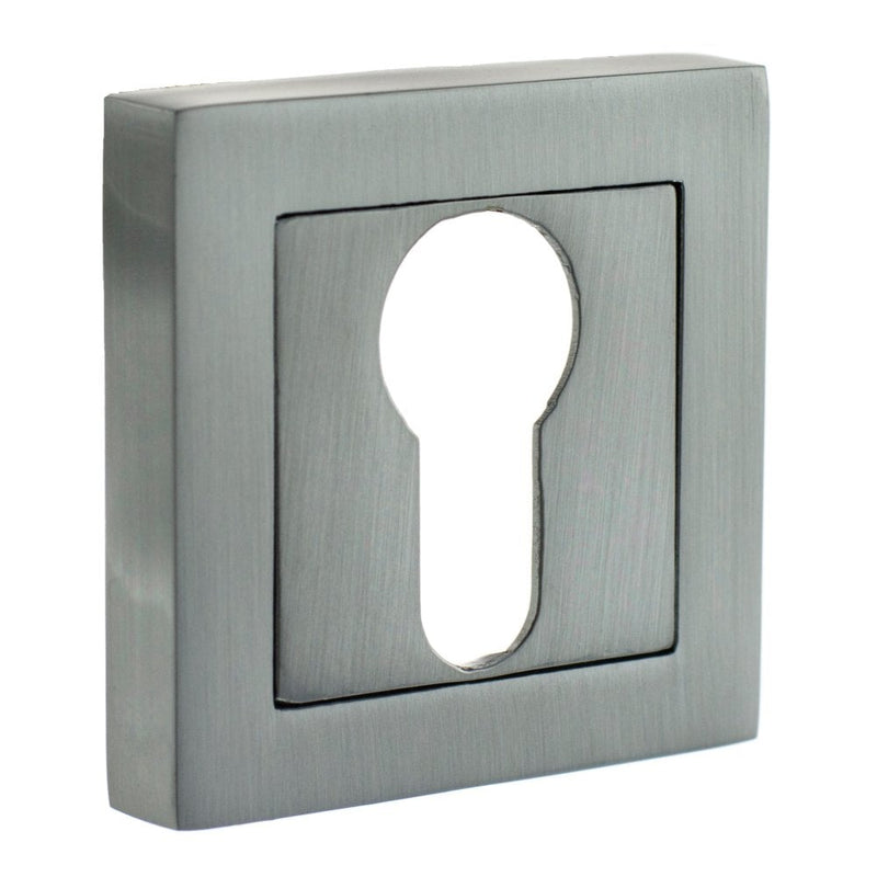 Atlantic Status Square Euro Escutcheon (Satin Chrome)