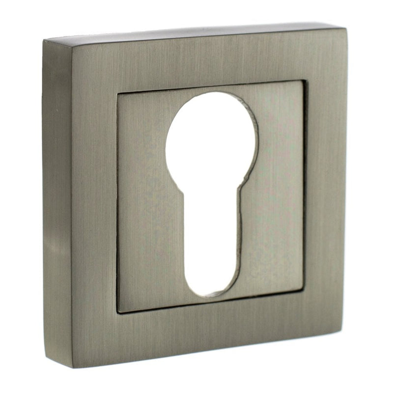 Atlantic Status Square Euro Escutcheon (Satin Nickel)