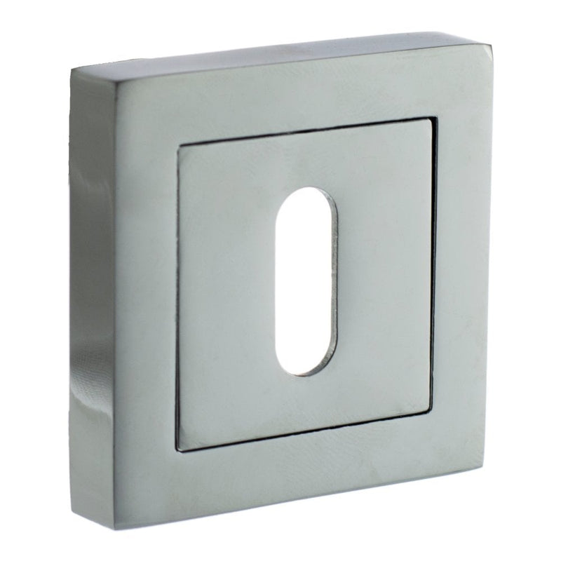 Atlantic Status Square Key Escutcheon (Polished Chrome)