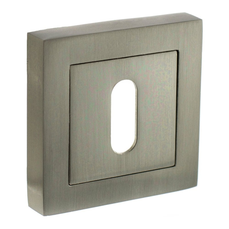 Atlantic Status Square Key Escutcheon (Satin Nickel)