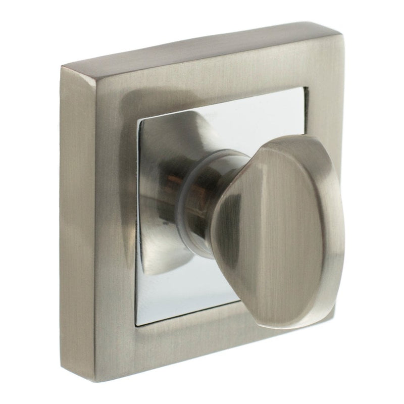 Atlantic Status Square WC Turn & Release (Satin Nickel/Polished Chrome)