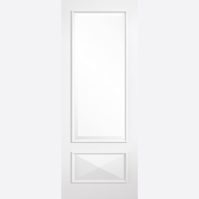 White Primed Knightsbridge Glazed 1L Door Kit