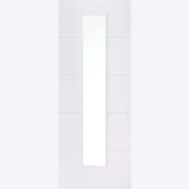 White Primed Santandor Glazed 1L Door Kit