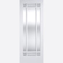 White Primed Manhattan Glazed 9L Door Kit