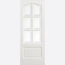 Pre-Assembled White Primed Kent Glazed 6L Door Set