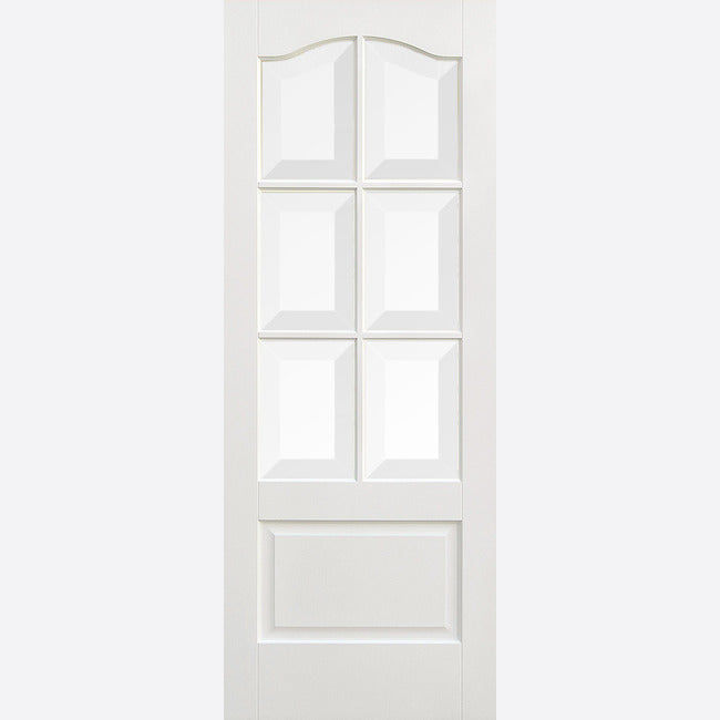 White Primed Kent Glazed 6L Door Kit