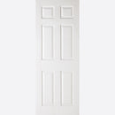 Pre-Assembled White Primed Moulded Textured 6P Square Top Door Set