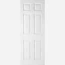 White Primed Moulded Textured 6P Square Top Door Kit