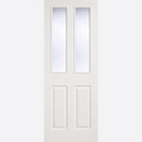 Pre-Assembled White Primed Moulded Glazed 2P-2L Door Set