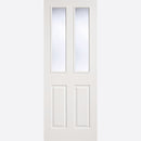 White Primed Moulded Glazed 2P-2L Door Kit