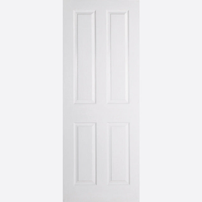 Pre-Assembled White Primed Moulded Textured 4P Door Set