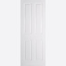 Pre-Assembled White Primed Moulded Textured 4P Door Set