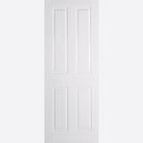 White Primed Moulded Textured 4P Door Kit