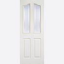 Pre-Assembled White Primed Moulded Mayfair 2L Glazed Door Set