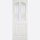 White Primed Moulded Mayfair 2L Glazed Door Kit