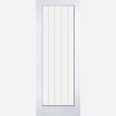 Pre-Assembled White Primed Moulded Textured Vertical Glazed 1L Door Set