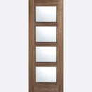 Walnut Pre-finished Vancouver Glazed 4L Door Kit