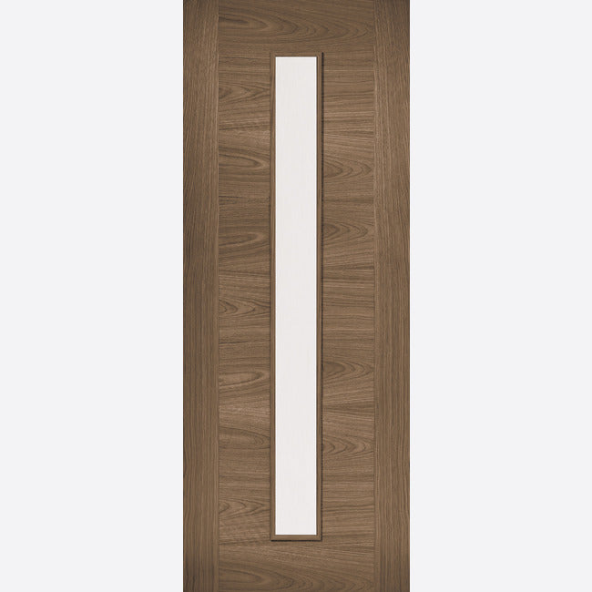 Pre-Assembled Pre-finished Walnut Sofia Glazed 1L Door Set