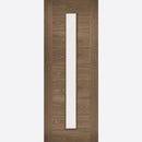 Pre-Assembled Pre-finished Walnut Sofia Glazed 1L Door Set