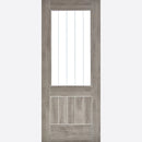 Light Grey Laminated Pre-finished Mexicano Glazed Door Kit