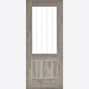 Pre-Assembled Light Grey Laminated Pre-finished Mexicano Glazed Door Set