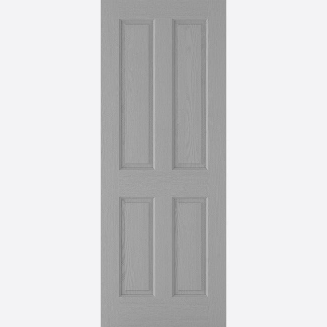Pre-Assembled Grey Moulded Textured 4P Door Set