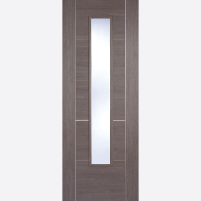 Medium Grey Laminated Pre-finished Vancouver Glazed Door Kit