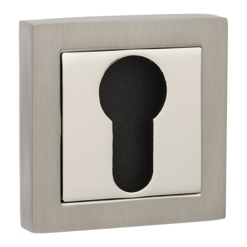 Atlantic Senza Pari Square Euro Escutcheon (Satin Nickel/Nickel Plated)