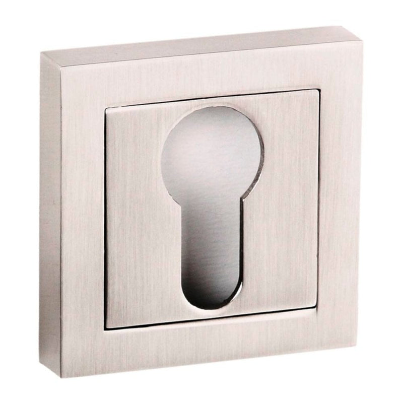 Atlantic Senza Pari Square Euro Escutcheon (Satin Nickel)