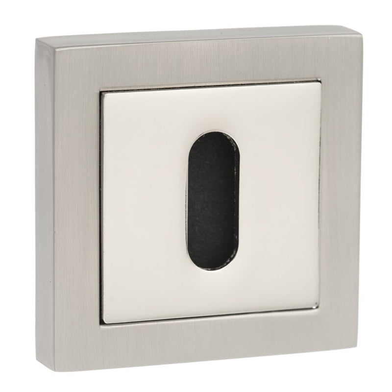 Atlantic Senza Pari Square Key Escutcheon (Satin Nickel/Nickel Plated)